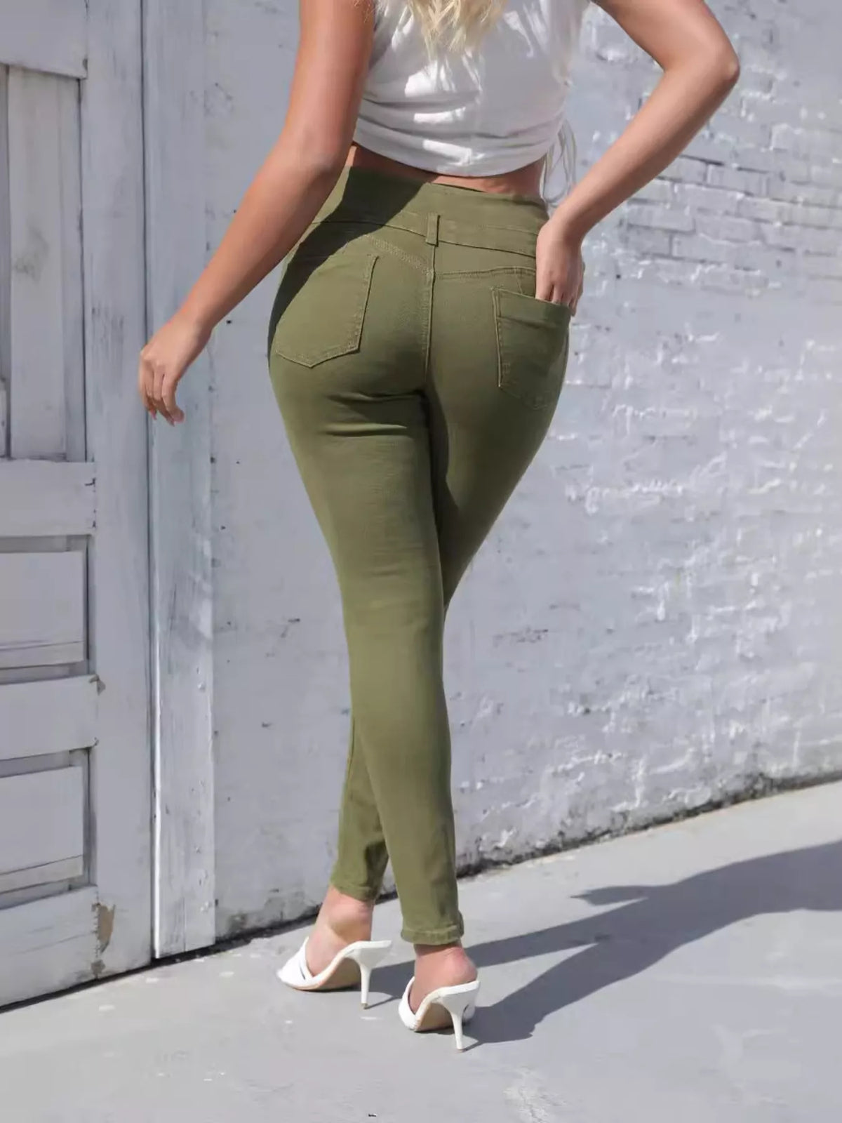 High-Waisted Skinny Jeans