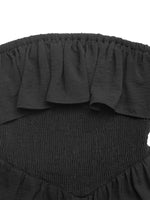 Ruffled Smocked Tube Romper