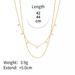 18K Gold-Plated Double Layered Necklace
