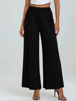 High-Waisted Wide Leg Pants with Pockets