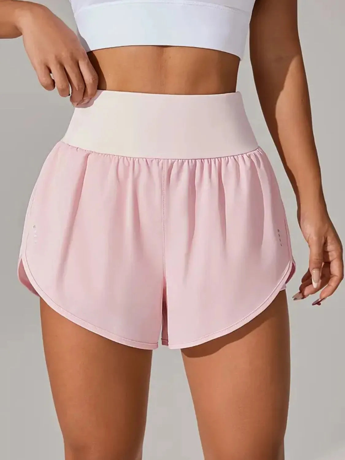 Pocketed High Waist Active Shorts - Ladyez