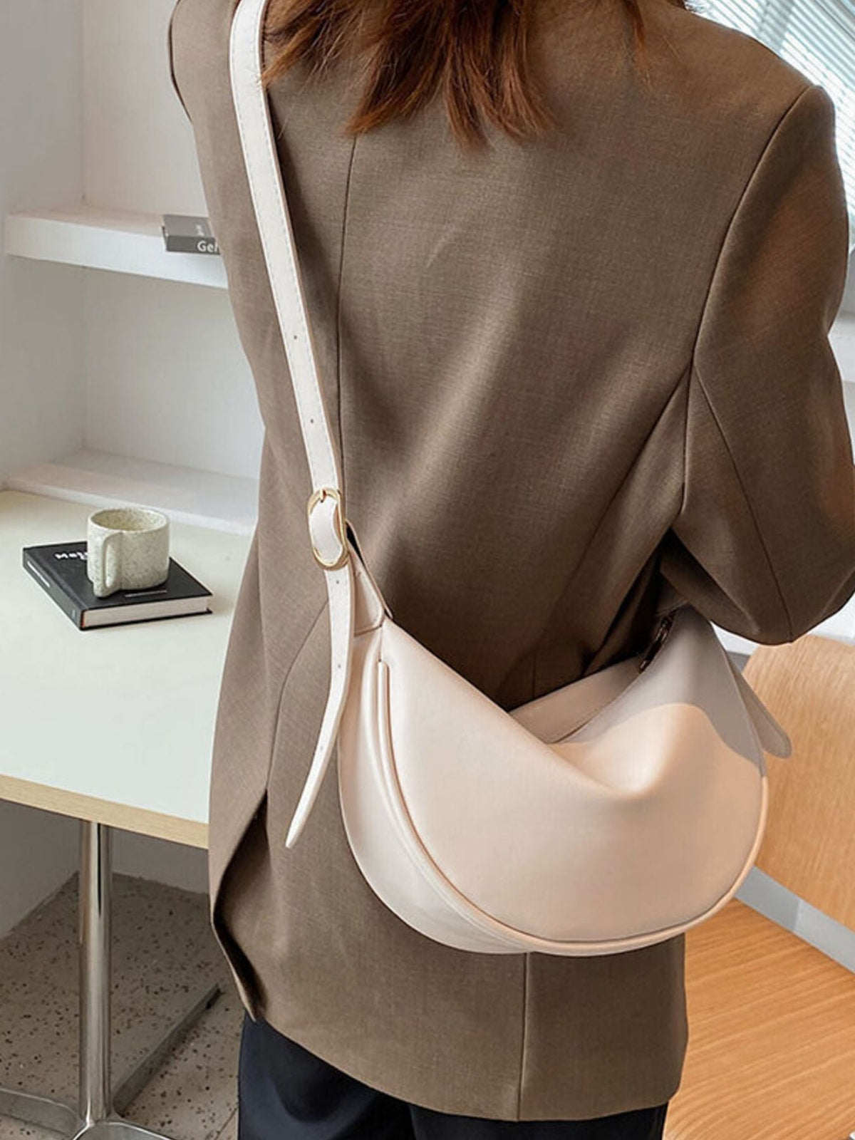 Minimalist Crescent Crossbody Bag
