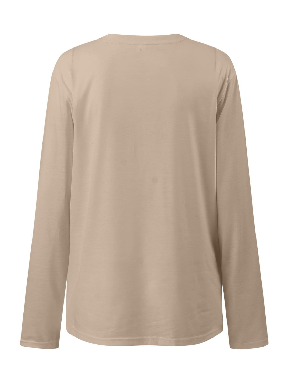 Ruched Round Neck Long Sleeve T-Shirt - Ladyez