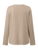 Ruched Round Neck Long Sleeve T-Shirt - Ladyez