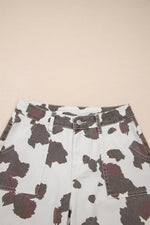 Cow Spots Printed Multi Pocketed Jeans
