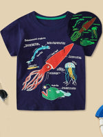 Children's Glow-in-the-Dark Bioluminescent Graphic T-Shirt