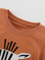 Children's Zebra Face Tee and Shorts Set