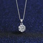 1 Carat Moissanite 925 Sterling Silver Pendant Necklace