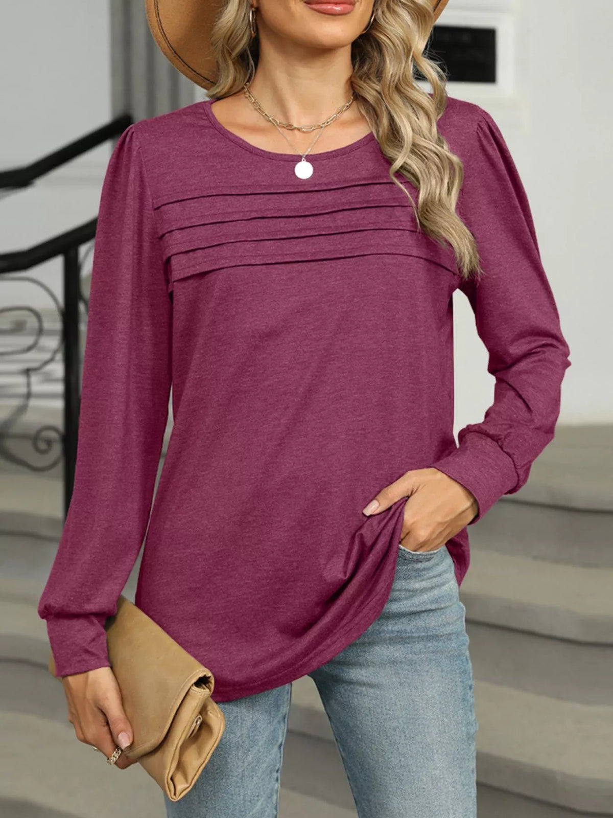 Long Sleeve Round Neck T-Shirt