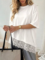 Lace Detail Half Sleeve T-Shirt