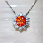 5 Carat Moissanite 925 Sterling Silver Pendant Necklace