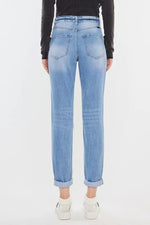 Kancan High Rise Distressed Mom Jeans - Ladyez
