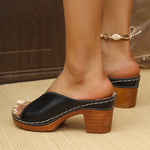 Open Toe Block Heel Sandals
