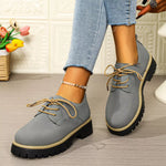 Round Toe Lace-Up Loafers