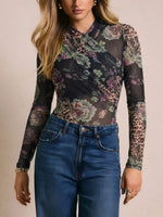 Mesh Long Sleeve Bodysuit