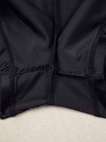 Solid Color Ribbed Patchwork High Waist Athletic Shorts