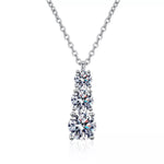 1.8 Carat Moissanite 925 Sterling Silver Pendant Necklace