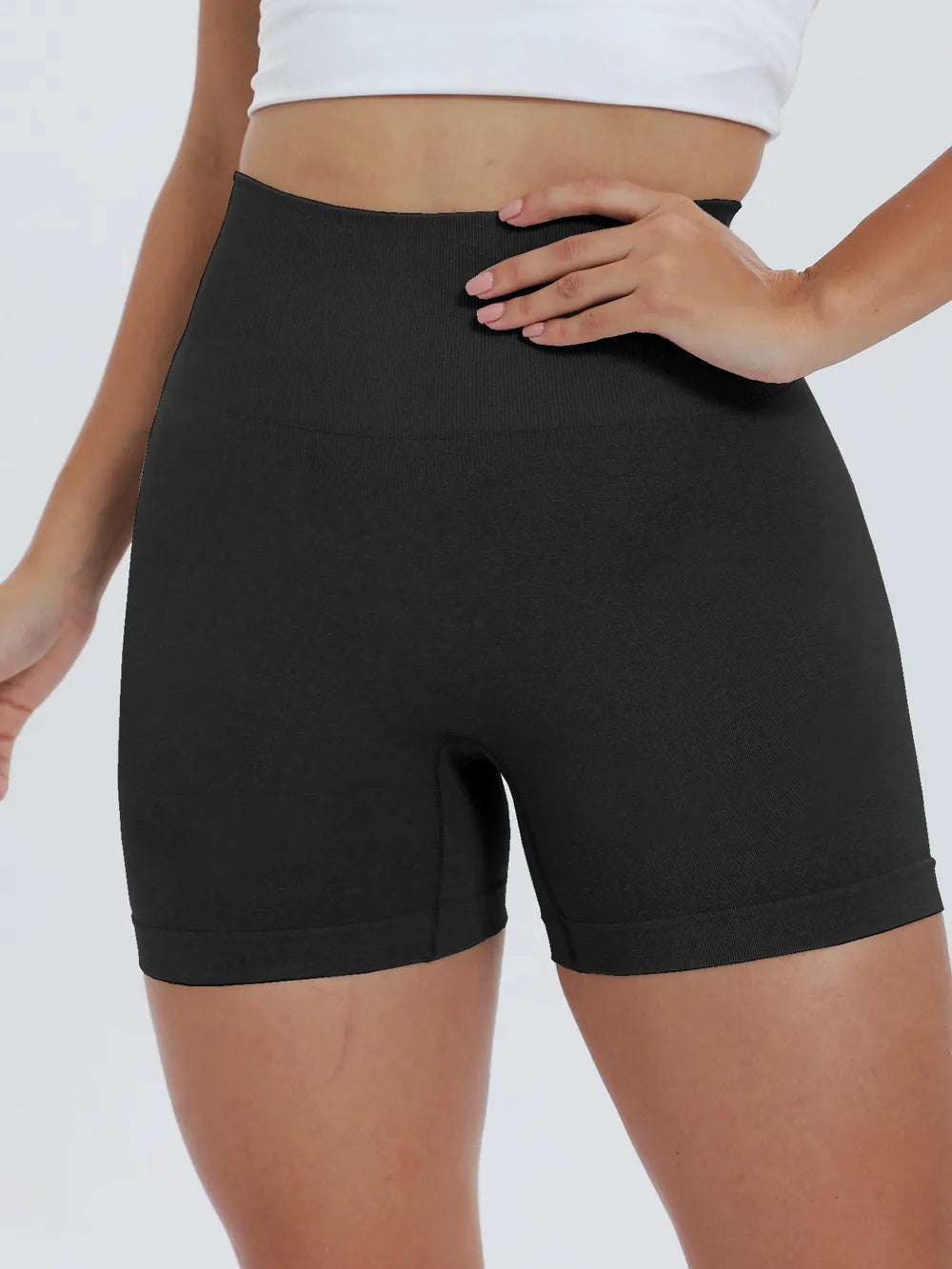 High Waist Active Shorts - Ladyez