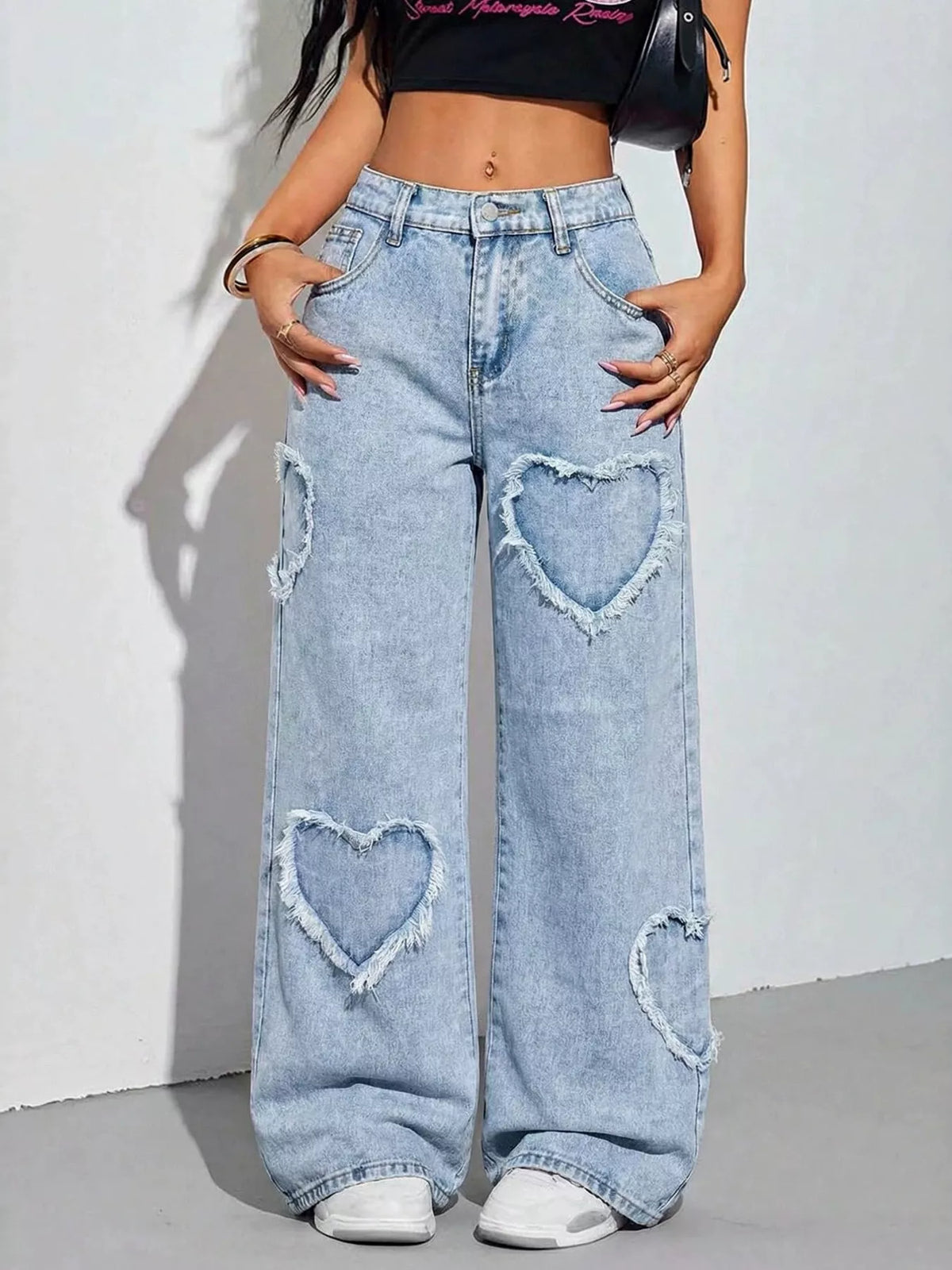 Heart Wide Leg Jeans