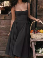 Sweetheart Neck Midi Cami Dress