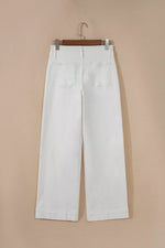 2-Button High Waist Wide Leg Jeans