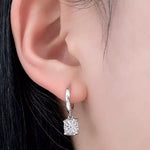 1 Carat Moissanite 925 Sterling Silver Drop Earrings