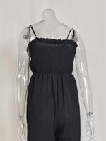 Smocked Wide Leg Jumpsuit