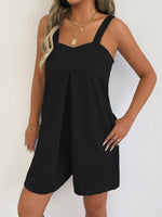 Sweetheart Neck Wide Strap Romper