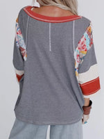 Striped Floral Long Sleeve T-Shirt