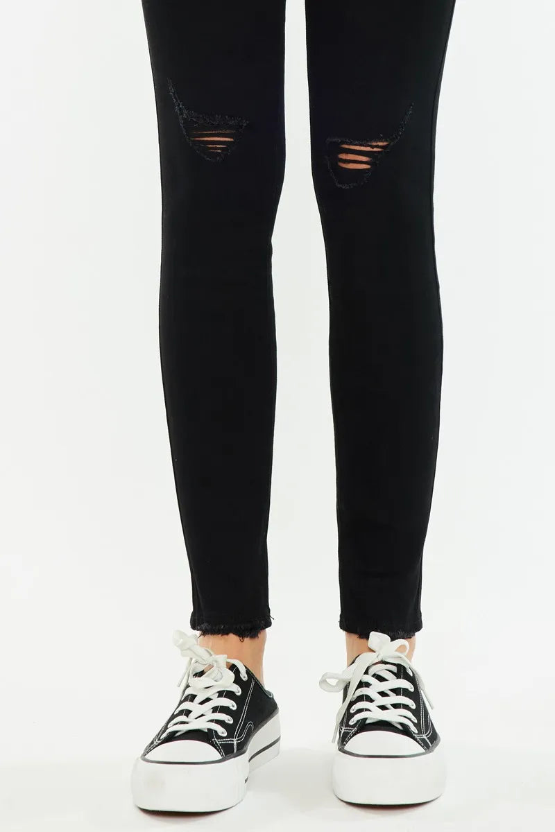 Kancan Distressed High Rise Super Skinny Jeans - Ladyez