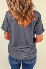 Graphic Round Neck Short Sleeve T-Shirt