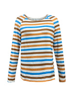Full Size Striped Long Sleeve Casual Top Plus Size