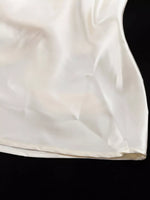 Satin Tie Shoulder Deep V-Neck Dress