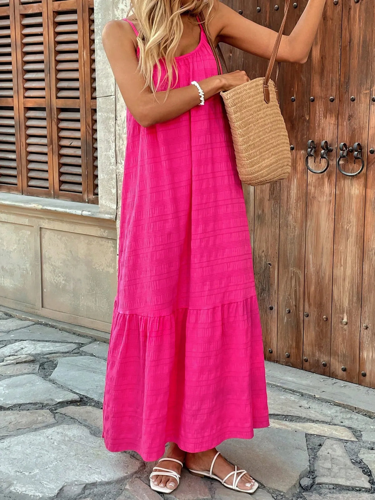 Scoop Neck Cami Maxi Dress - Ladyez