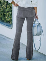 Full Size Corduroy Flare Pants Plus Size