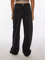 Vintage Wash Wide Leg Jeans