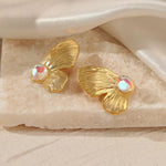 18K Gold-PlatedButterfly Wing Earrings