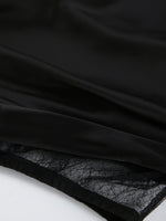 Lace Panel Midi Skirt