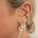 Stainless Steel Letter C Shape Clip On Earrings