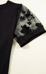 Flora Lace Patchwork Crew Neck Top