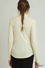 Umgee Long Sleeve Mock Neck Top
