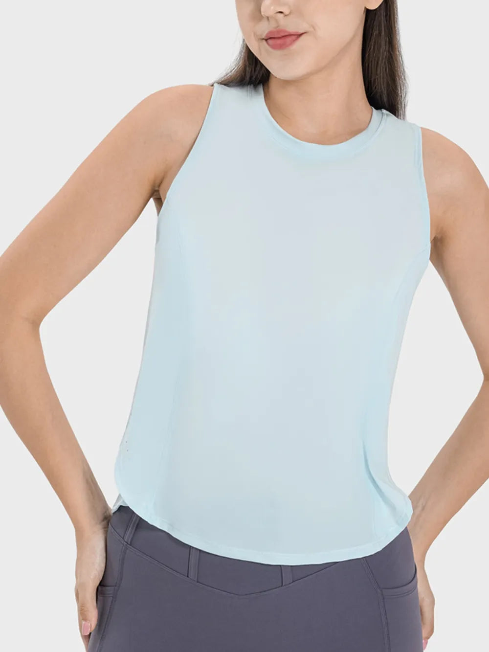 Millennia Round Neck Active Tank - Ladyez