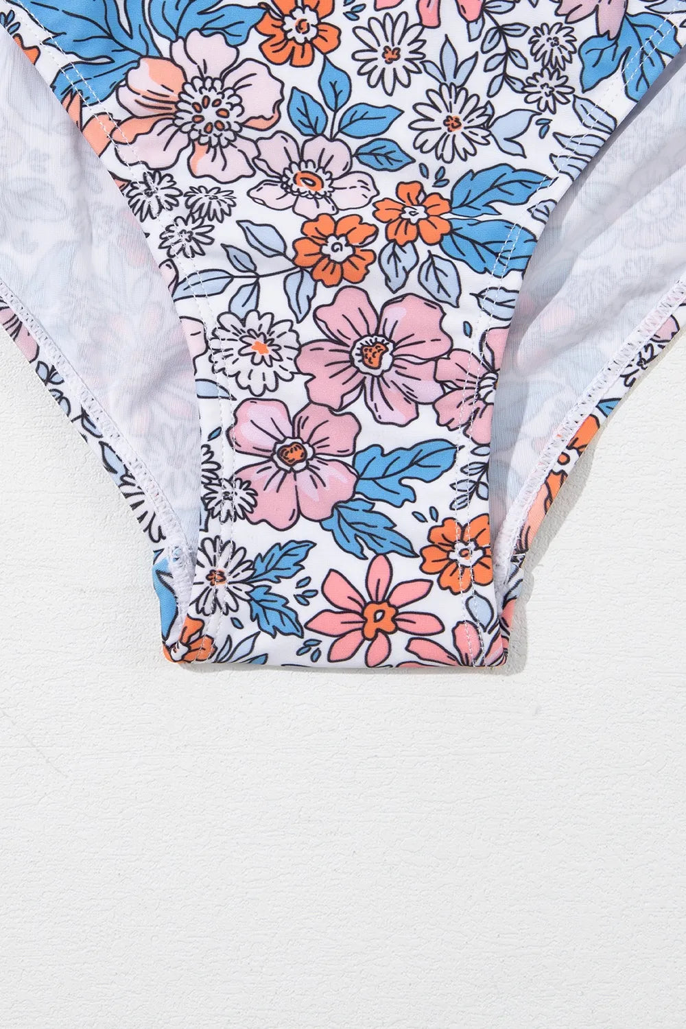 Drawstring Printed Wide Strap Swim Dress - Ladyez