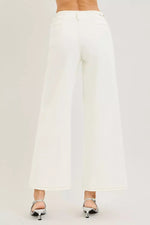 RISEN High Rise Ankle Wide Pants