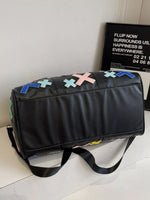 Colorful Cross Pattern Travel Duffel Bag