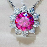 5 Carat Moissanite 925 Sterling Silver Pendant Necklace
