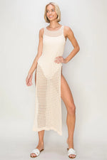 HYFVE Crochet Backless Cover Up Dress - Ladyez