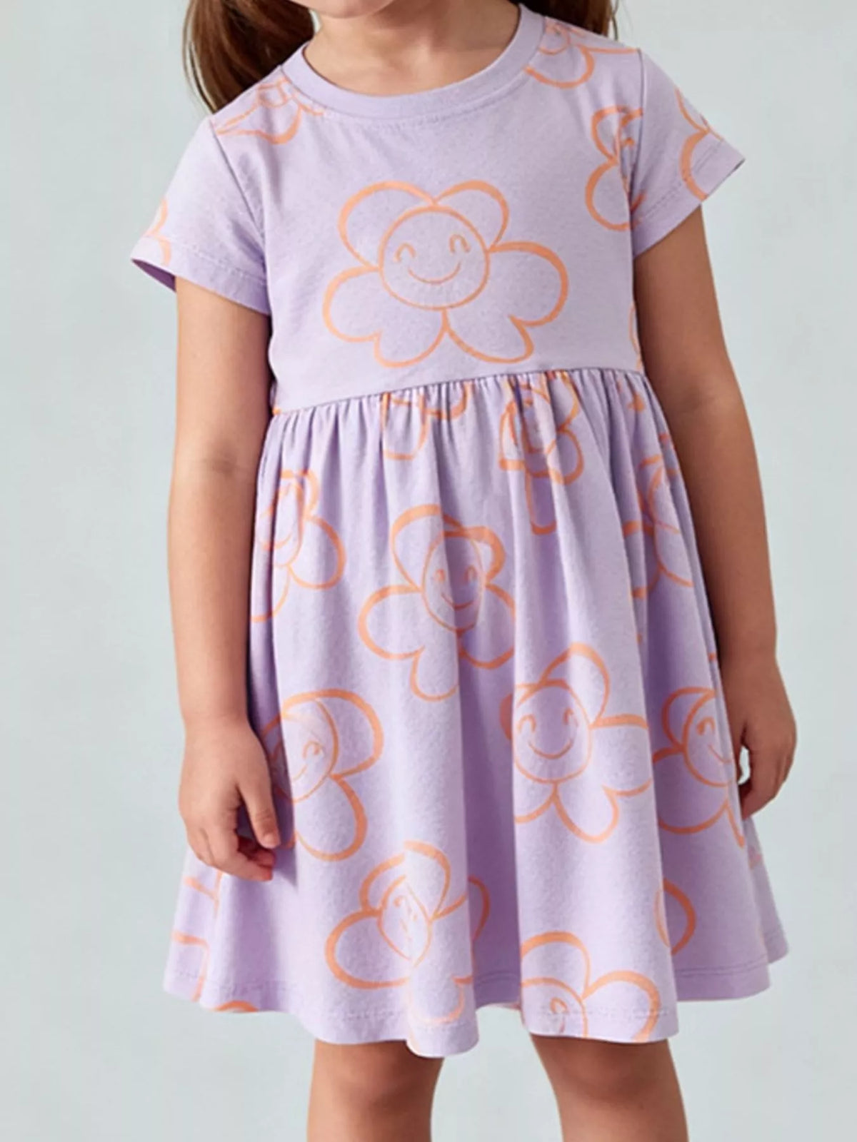 Children's Flower Print Casual Dress