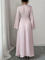 Fringe Long Sleeve Bodycon Maxi Dress