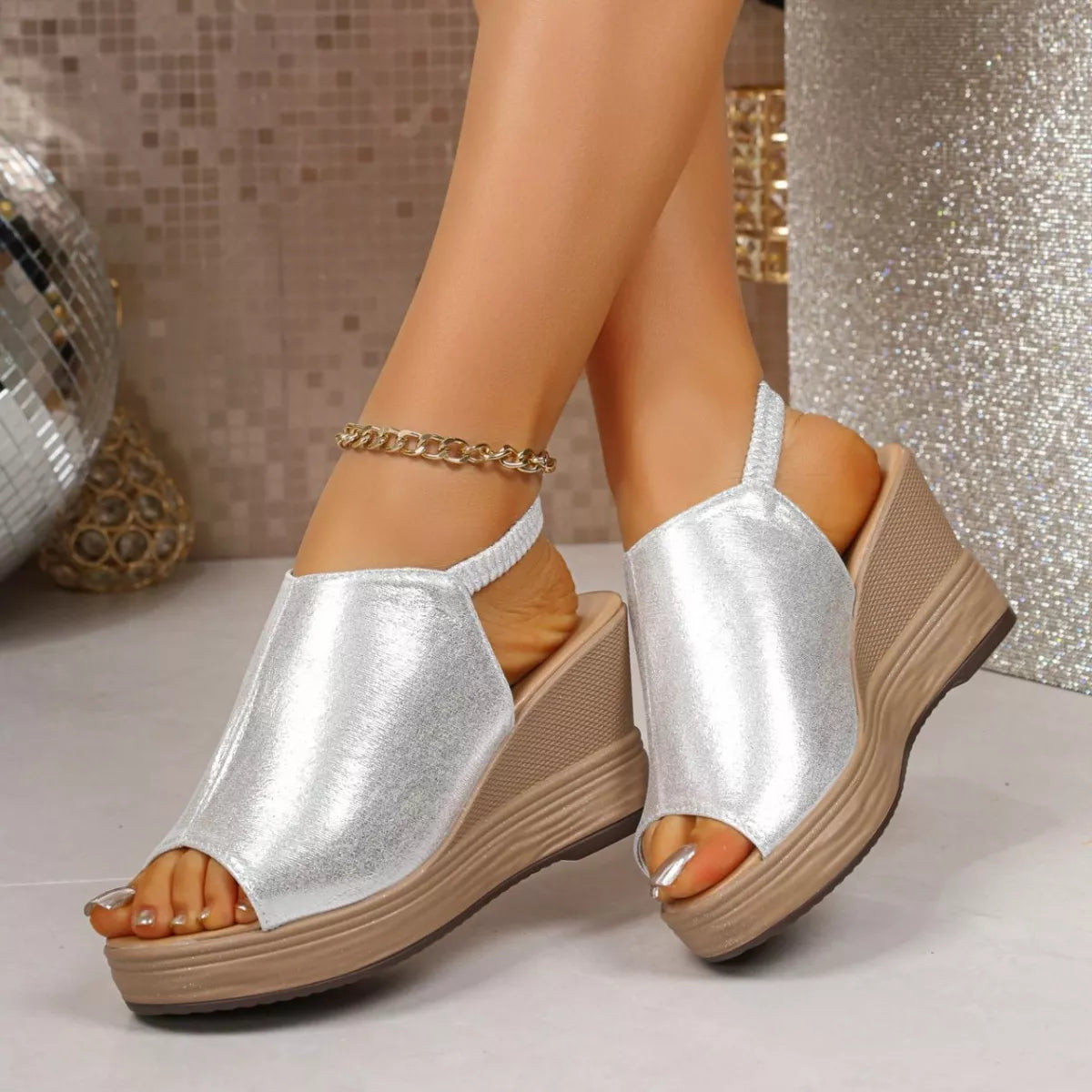 Open Toe Wedge Sandals